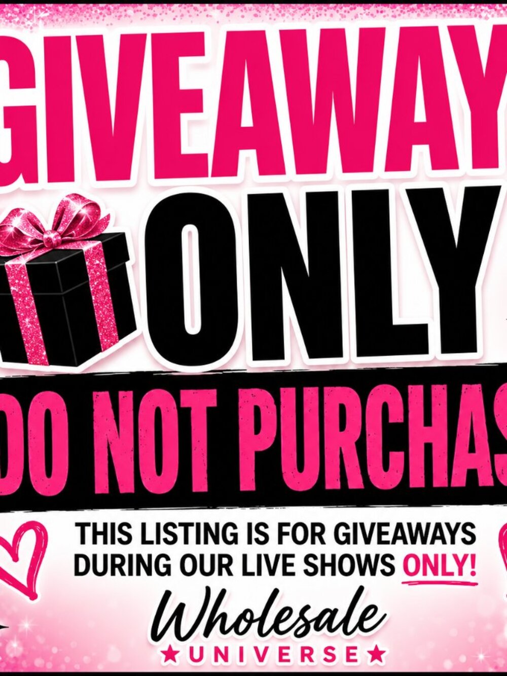 Giveaway Tray — DO NOT PURCHASE